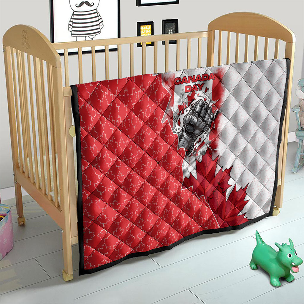 Canada Day Quilt Patriotic Maple Leaf - Robotic Fist