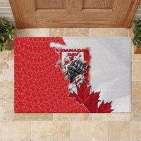Canada Day Rubber Doormat Patriotic Maple Leaf - Robotic Fist