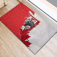 Canada Day Rubber Doormat Patriotic Maple Leaf - Robotic Fist