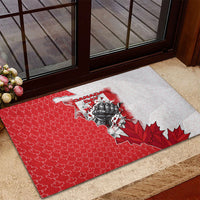 Canada Day Rubber Doormat Patriotic Maple Leaf - Robotic Fist