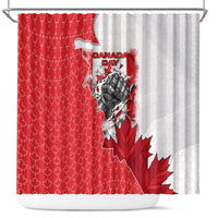Canada Day Shower Curtain Patriotic Maple Leaf - Robotic Fist