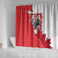 Canada Day Shower Curtain Patriotic Maple Leaf - Robotic Fist