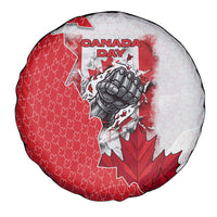 Canada Day Spare Tire Cover Patriotic Maple Leaf - Robotic Fist