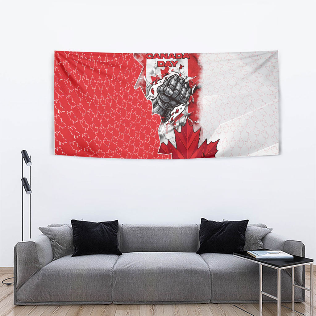 Canada Day Tapestry Patriotic Maple Leaf - Robotic Fist