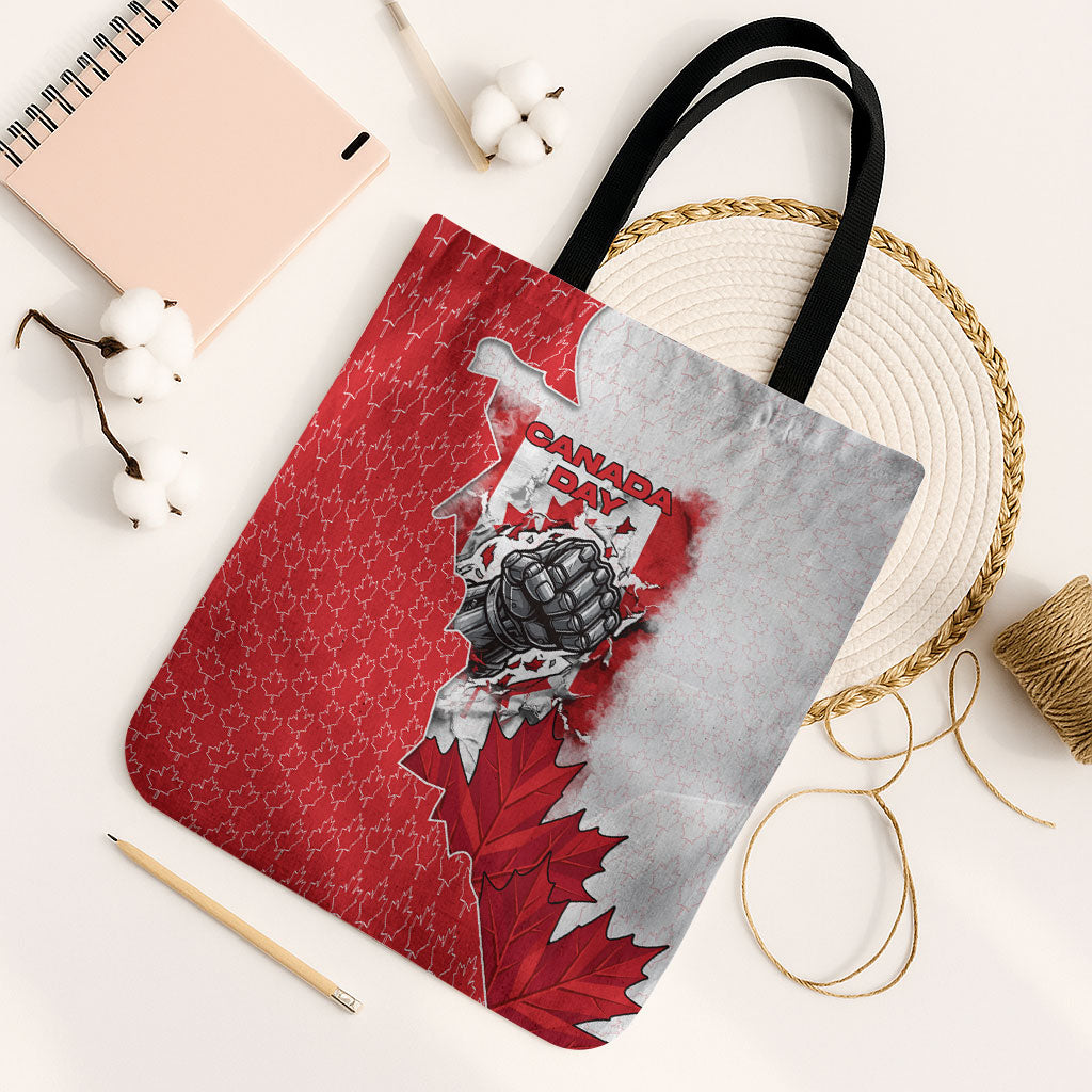 Canada Day Tote Bag Patriotic Maple Leaf - Robotic Fist