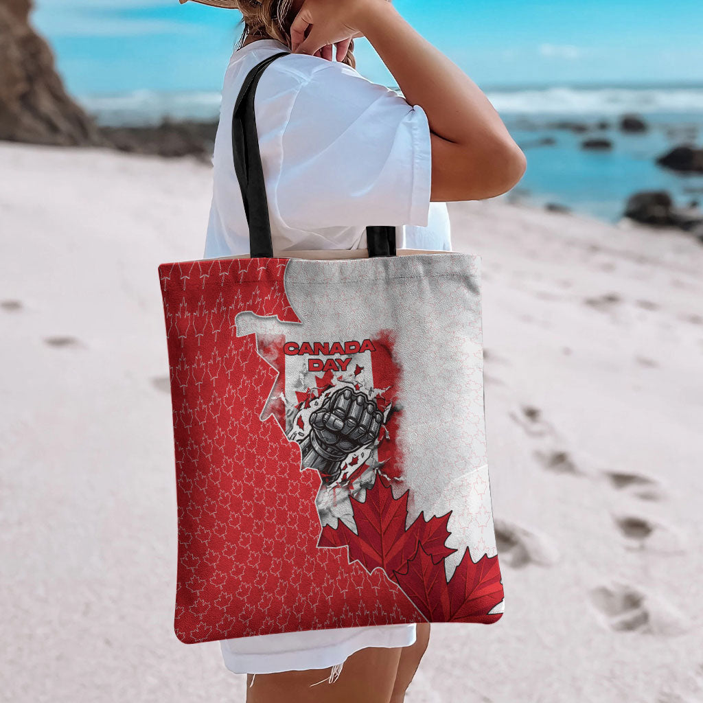 Canada Day Tote Bag Patriotic Maple Leaf - Robotic Fist