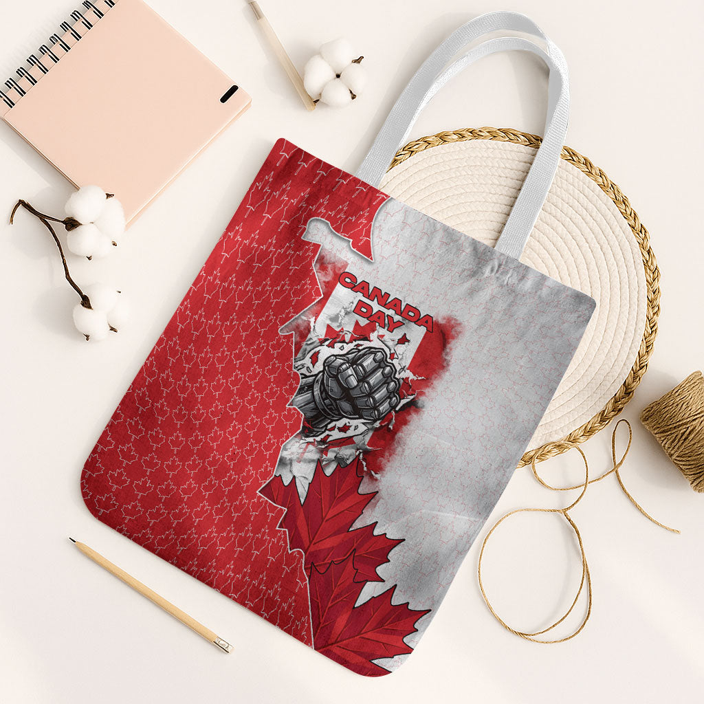 Canada Day Tote Bag Patriotic Maple Leaf - Robotic Fist