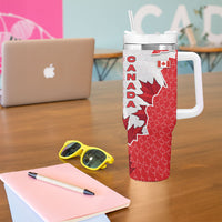 Canada Day Tumbler With Handle Patriotic Maple Leaf - Robotic Fist
