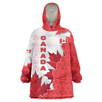 Canada Day Wearable Blanket Hoodie Patriotic Maple Leaf - Robotic Fist