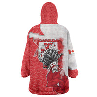 Canada Day Wearable Blanket Hoodie Patriotic Maple Leaf - Robotic Fist