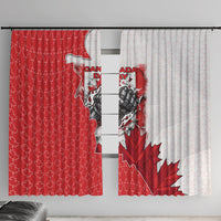 Canada Day Window Curtain Patriotic Maple Leaf - Robotic Fist
