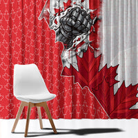 Canada Day Window Curtain Patriotic Maple Leaf - Robotic Fist