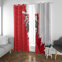 Canada Day Window Curtain Patriotic Maple Leaf - Robotic Fist