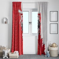Canada Day Window Curtain Patriotic Maple Leaf - Robotic Fist