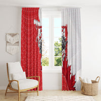 Canada Day Window Curtain Patriotic Maple Leaf - Robotic Fist