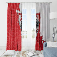 Canada Day Window Curtain Patriotic Maple Leaf - Robotic Fist