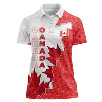 Canada Day Women Polo Shirt Patriotic Maple Leaf - Robotic Fist