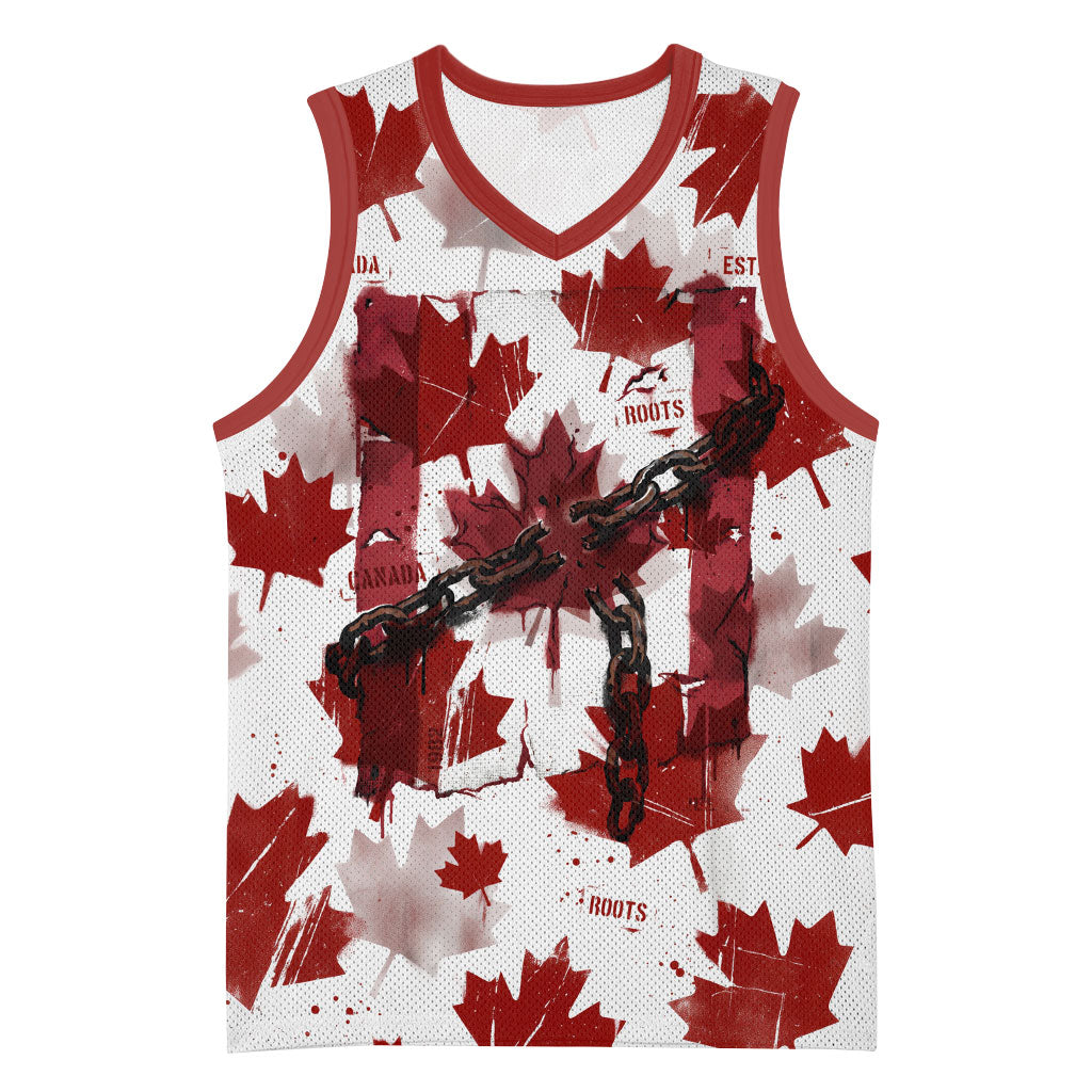 Canada Day Basketball Jersey Constitutional Autonomy 1982 Vintage - Broken Chains Freedom