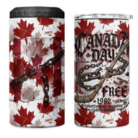 Canada Day 4 in 1 Can Cooler Tumbler Constitutional Autonomy 1982 Vintage - Broken Chains Freedom