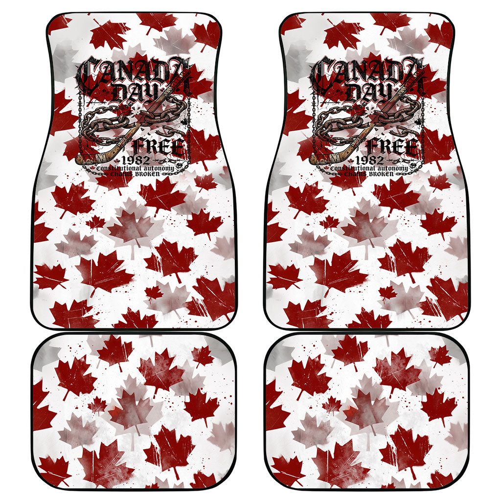 Canada Day Car Mats Constitutional Autonomy 1982 Vintage - Broken Chains Freedom