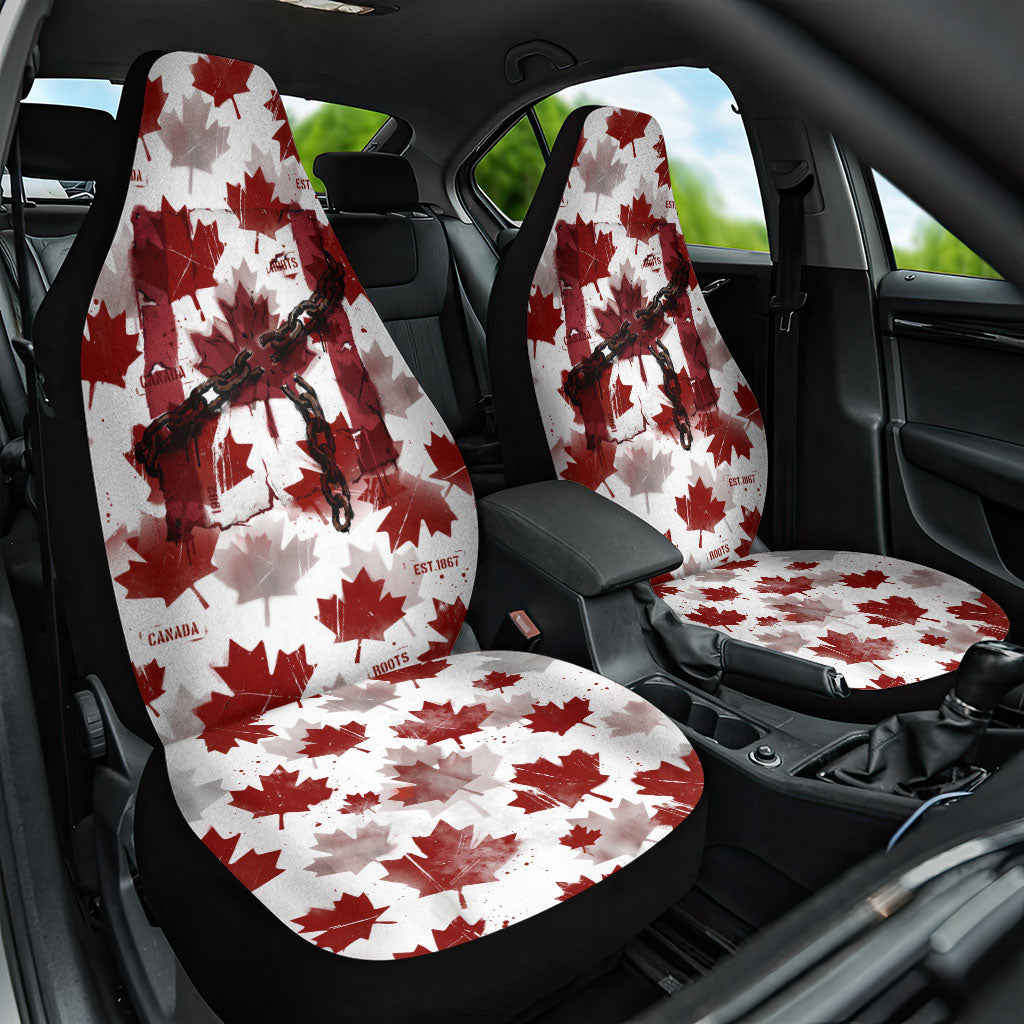 Canada Day Car Seat Cover Constitutional Autonomy 1982 Vintage - Broken Chains Freedom