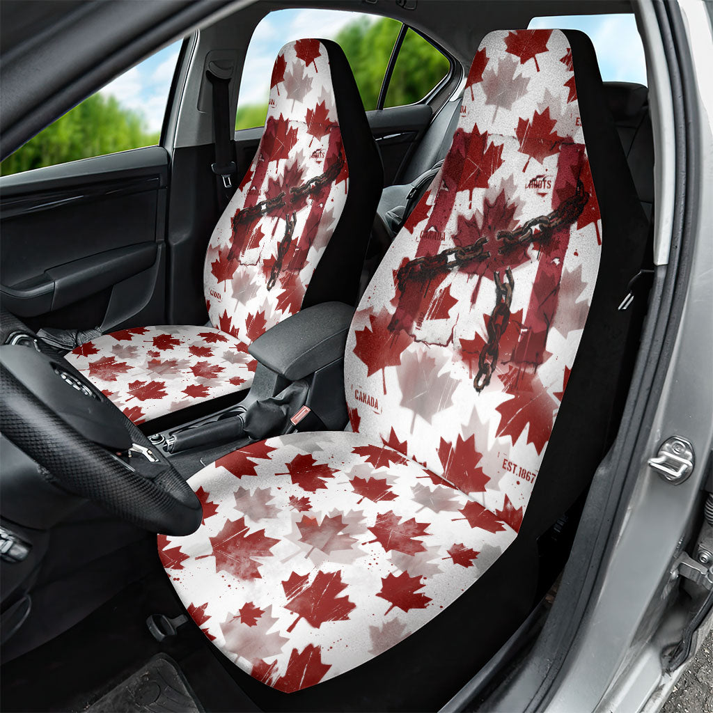 Canada Day Car Seat Cover Constitutional Autonomy 1982 Vintage - Broken Chains Freedom
