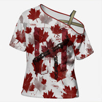 Canada Day Cross Shoulder Shirt Constitutional Autonomy 1982 Vintage - Broken Chains Freedom