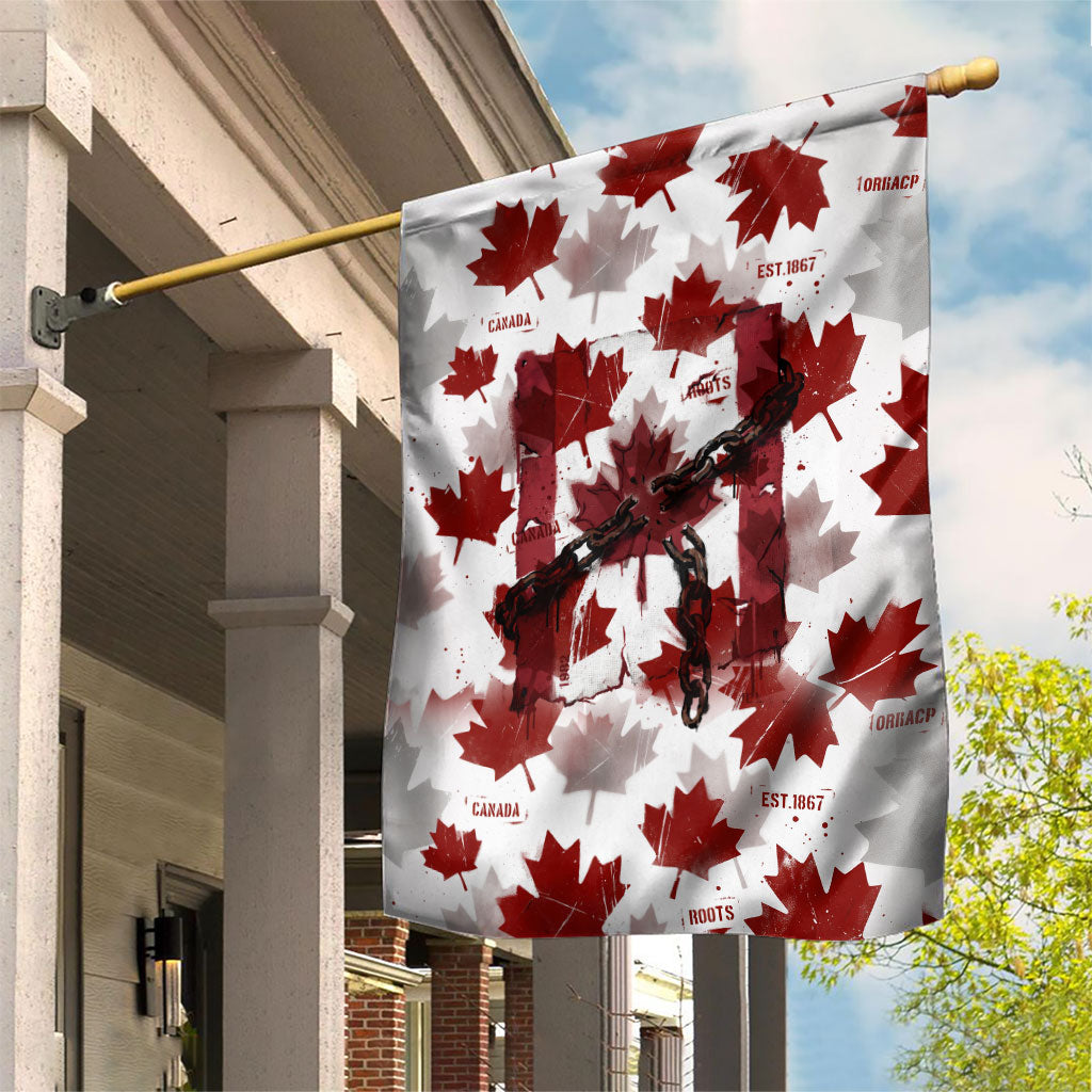 Canada Day Garden Flag Constitutional Autonomy 1982 Vintage - Broken Chains Freedom
