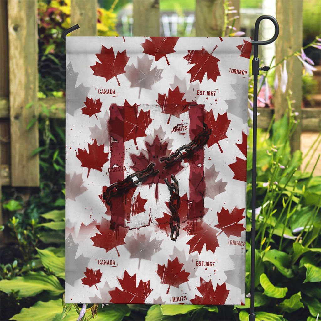 Canada Day Garden Flag Constitutional Autonomy 1982 Vintage - Broken Chains Freedom
