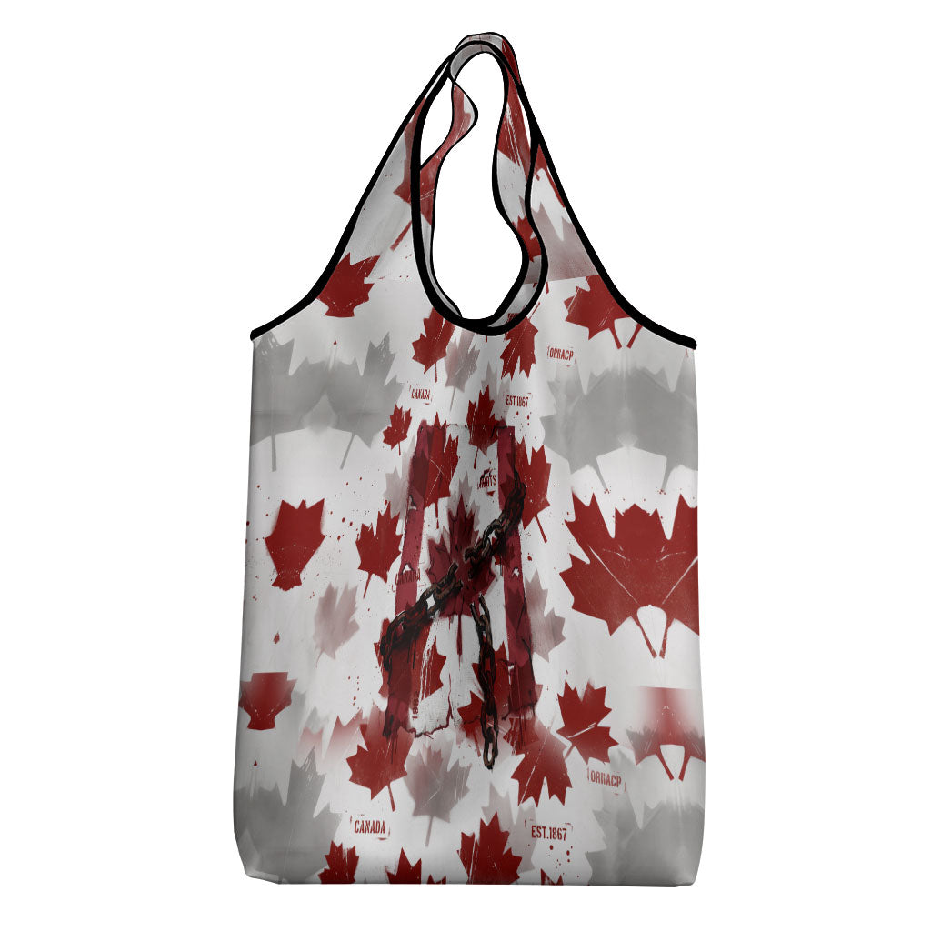 Canada Day Grocery Bag Constitutional Autonomy 1982 Vintage - Broken Chains Freedom