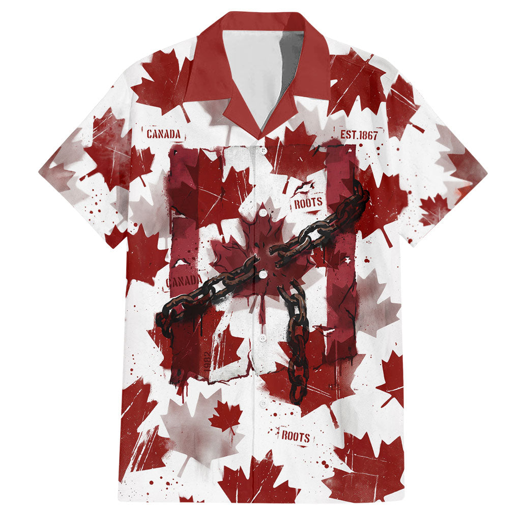 Canada Day Hawaiian Shirt Constitutional Autonomy 1982 Vintage - Broken Chains Freedom
