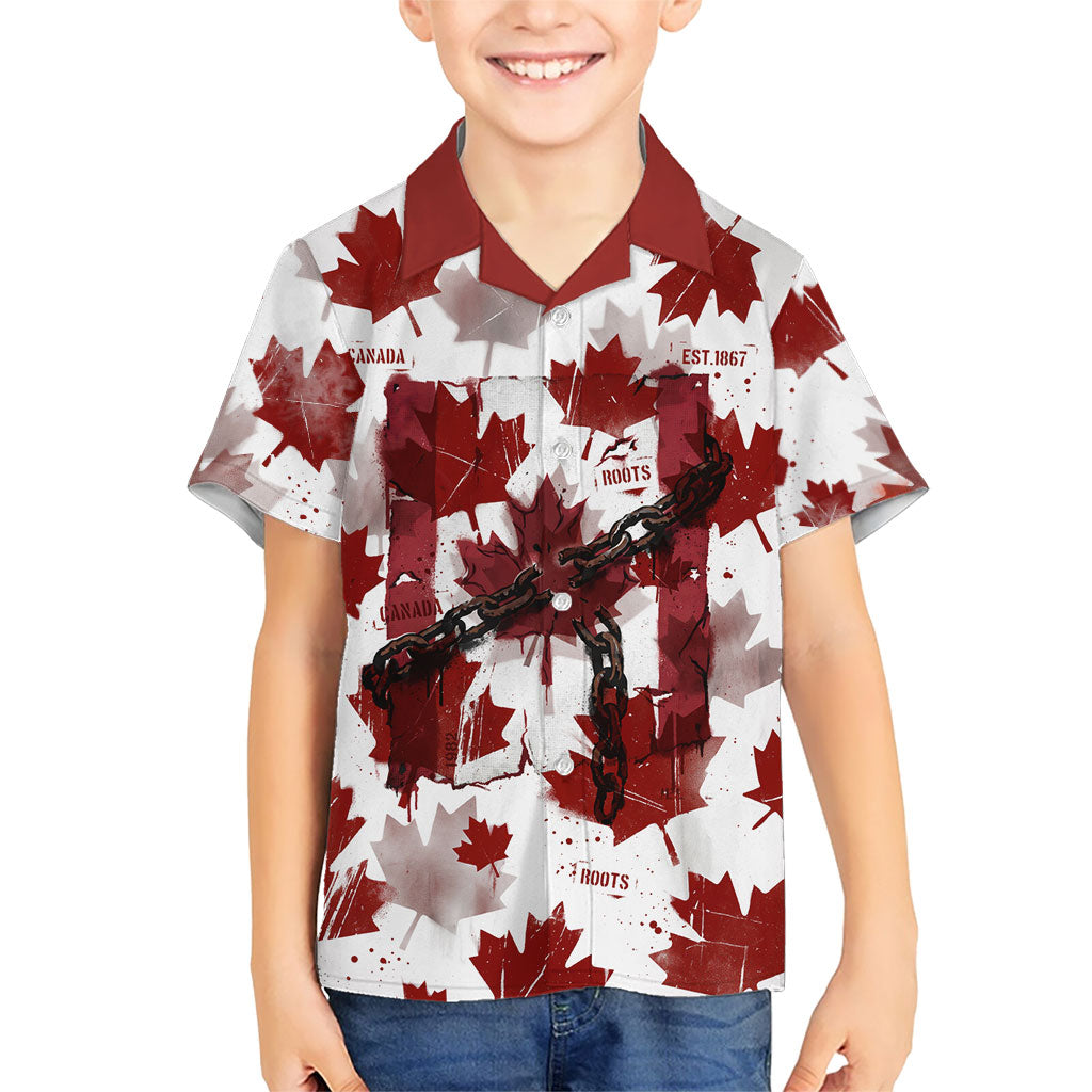 Canada Day Hawaiian Shirt Constitutional Autonomy 1982 Vintage - Broken Chains Freedom