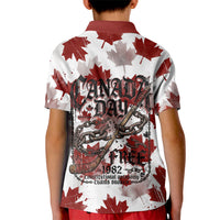 Canada Day Kid Polo Shirt Constitutional Autonomy 1982 Vintage - Broken Chains Freedom