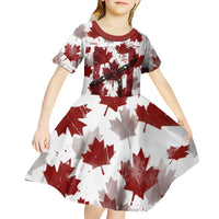 Canada Day Kid Short Sleeve Dress Constitutional Autonomy 1982 Vintage - Broken Chains Freedom