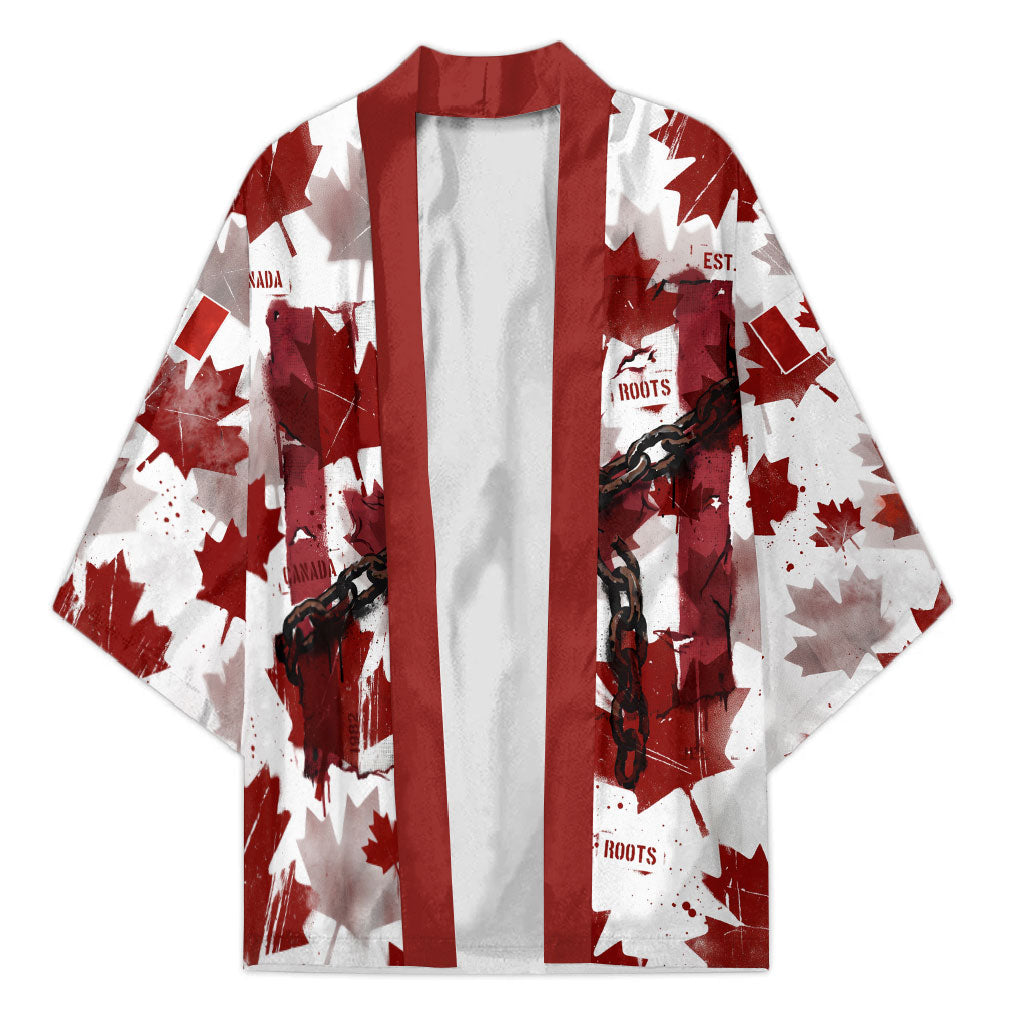 Canada Day Kimono Constitutional Autonomy 1982 Vintage - Broken Chains Freedom