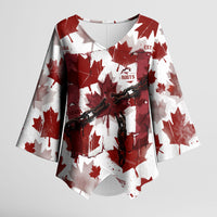 Canada Day Kimono Sleeve Blouse Constitutional Autonomy 1982 Vintage - Broken Chains Freedom