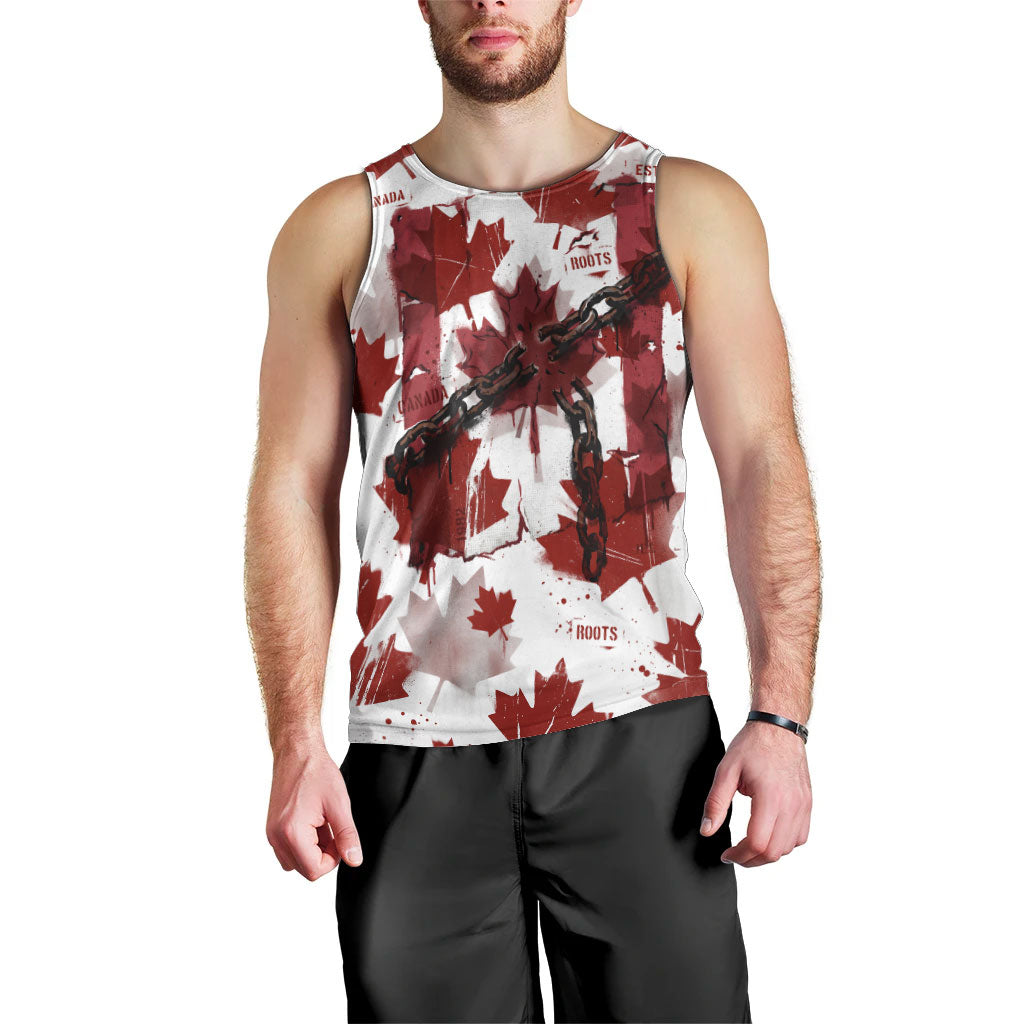Canada Day Men Tank Top Constitutional Autonomy 1982 Vintage - Broken Chains Freedom