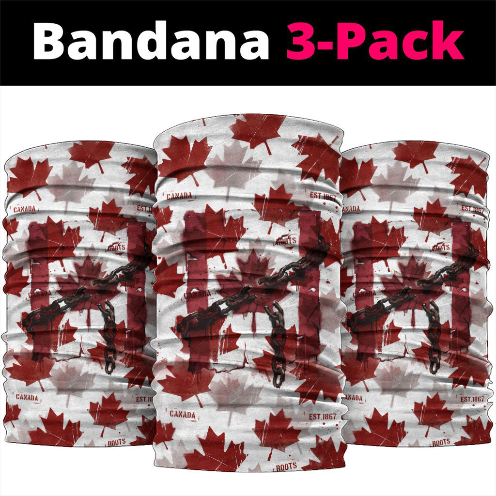 Canada Day Neck Gaiter Constitutional Autonomy 1982 Vintage - Broken Chains Freedom