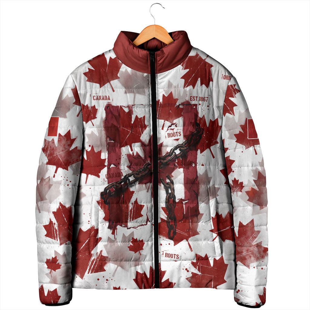 Canada Day Padded Jacket Constitutional Autonomy 1982 Vintage - Broken Chains Freedom
