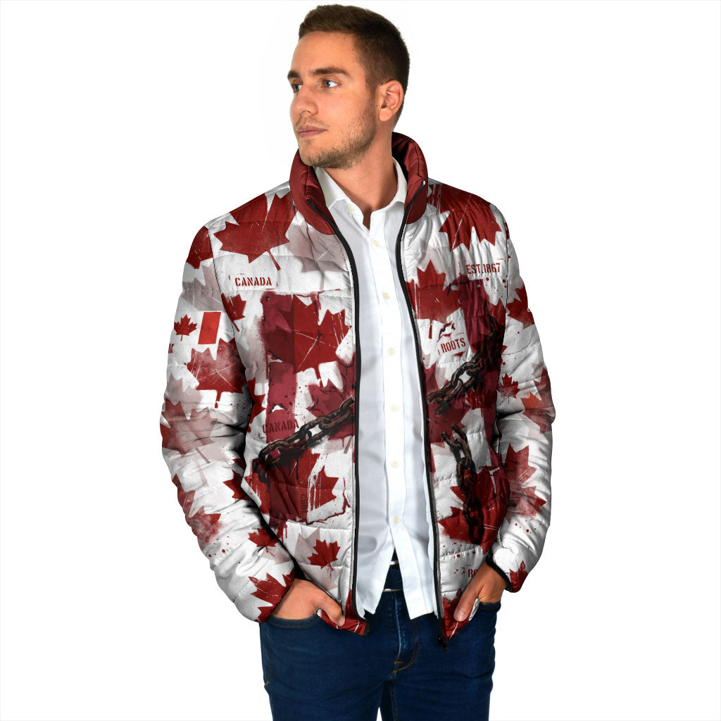 Canada Day Padded Jacket Constitutional Autonomy 1982 Vintage - Broken Chains Freedom
