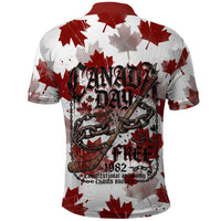 Canada Day Polo Shirt Constitutional Autonomy 1982 Vintage - Broken Chains Freedom