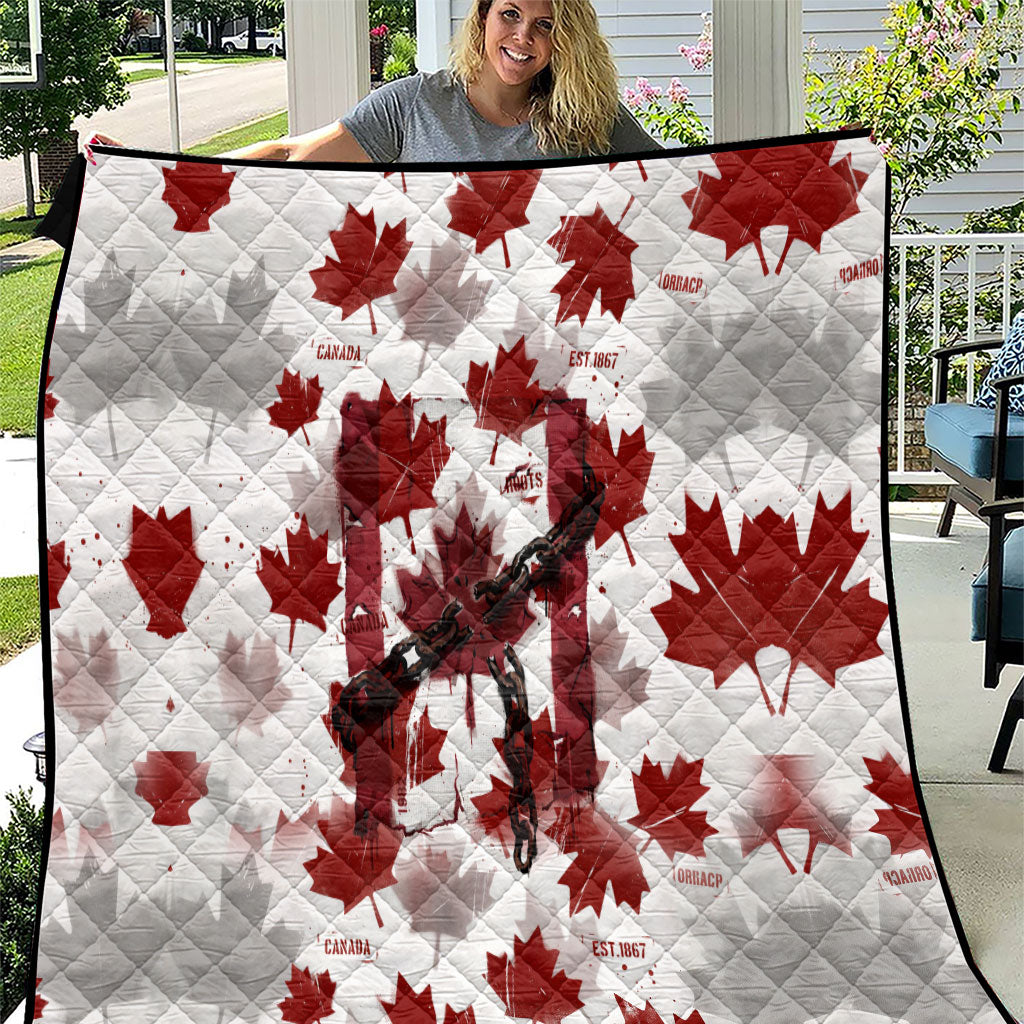 Canada Day Quilt Constitutional Autonomy 1982 Vintage - Broken Chains Freedom