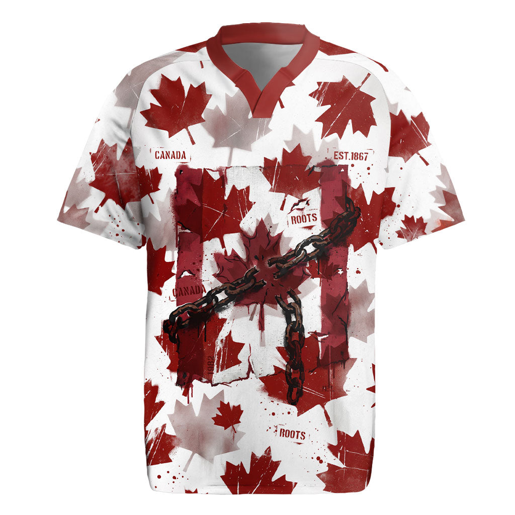 Canada Day Rugby Jersey Constitutional Autonomy 1982 Vintage - Broken Chains Freedom