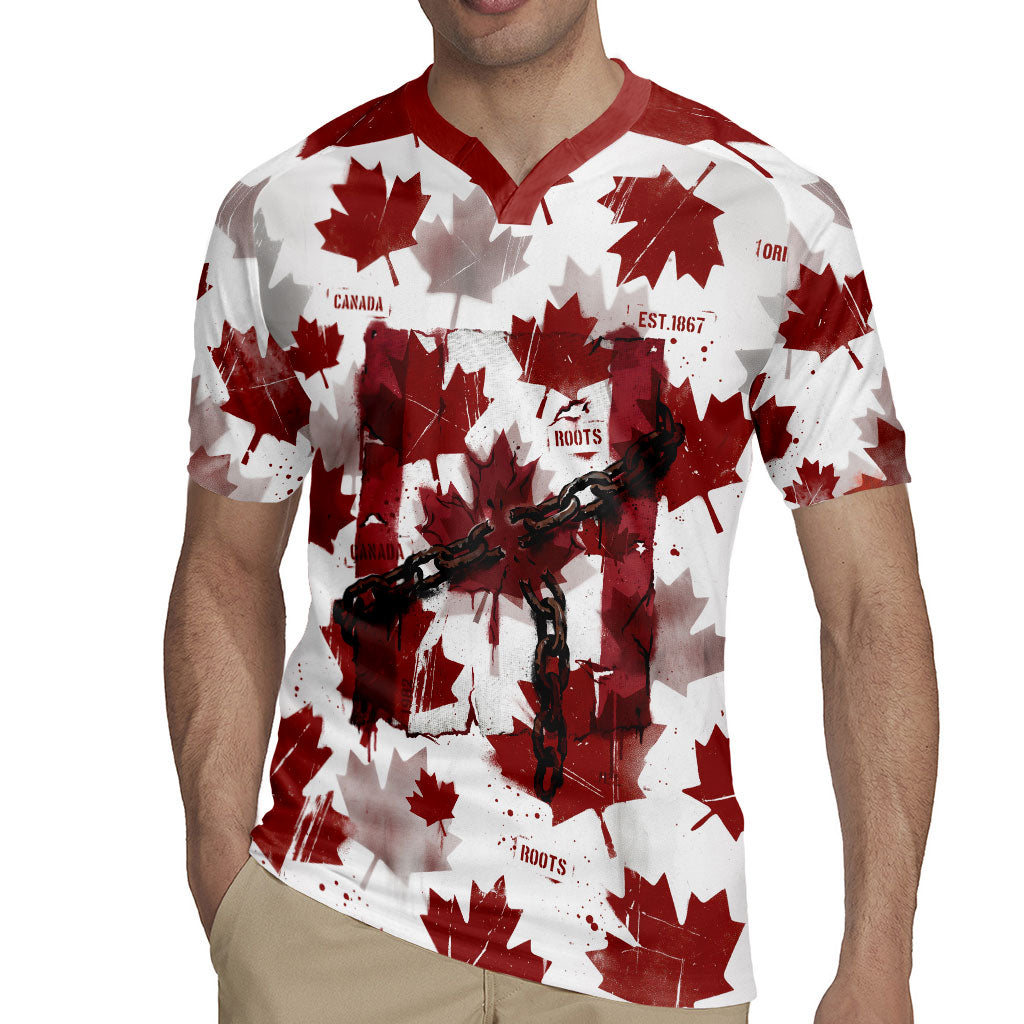 Canada Day Rugby Jersey Constitutional Autonomy 1982 Vintage - Broken Chains Freedom