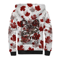 Canada Day Sherpa Hoodie Constitutional Autonomy 1982 Vintage - Broken Chains Freedom
