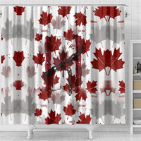 Canada Day Shower Curtain Constitutional Autonomy 1982 Vintage - Broken Chains Freedom