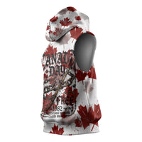 Canada Day Sleeveless Hoodie Constitutional Autonomy 1982 Vintage - Broken Chains Freedom