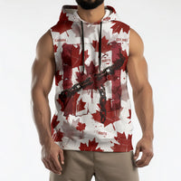Canada Day Sleeveless Hoodie Constitutional Autonomy 1982 Vintage - Broken Chains Freedom