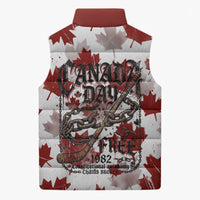 Canada Day Sleeveless Puffer Jacket Constitutional Autonomy 1982 Vintage - Broken Chains Freedom