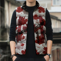 Canada Day Sleeveless Puffer Jacket Constitutional Autonomy 1982 Vintage - Broken Chains Freedom